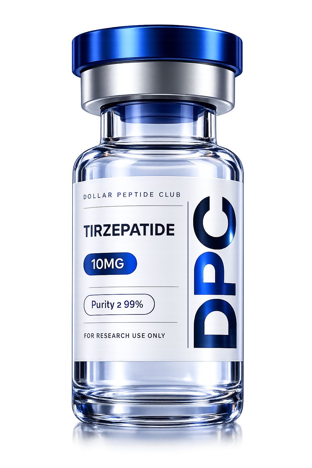 Tirzepatide research vial, 10 mg fill